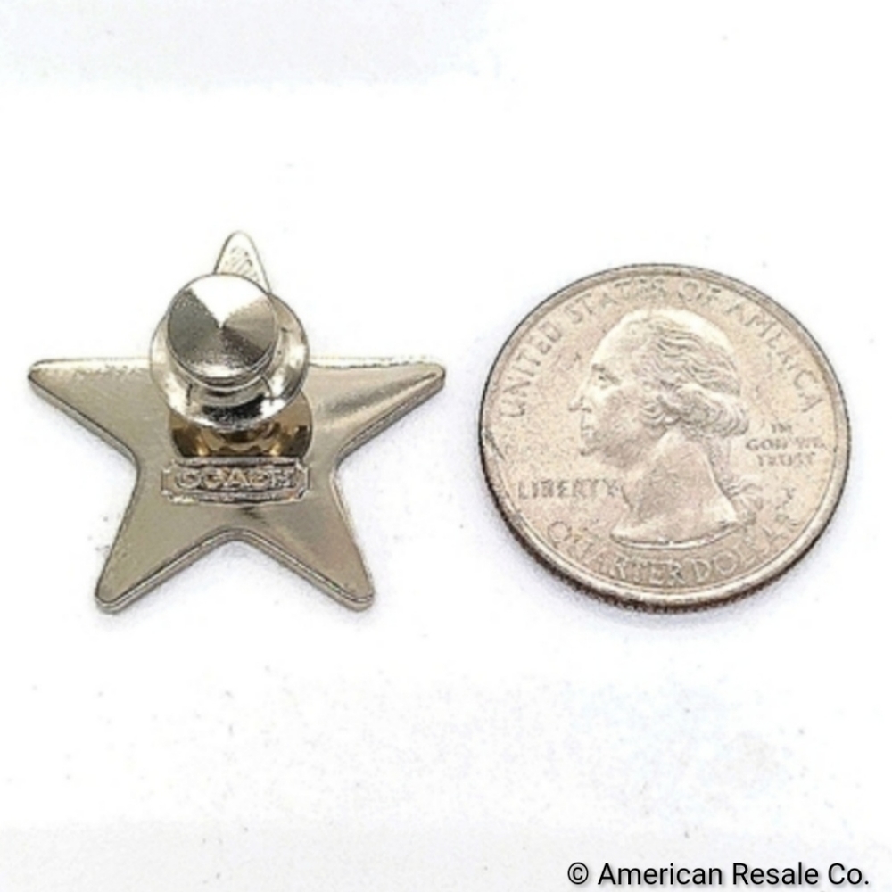 1 Left! COACH Vintage Green Star Pin brooch, purse or backpack charm - Picture 4 of 5
